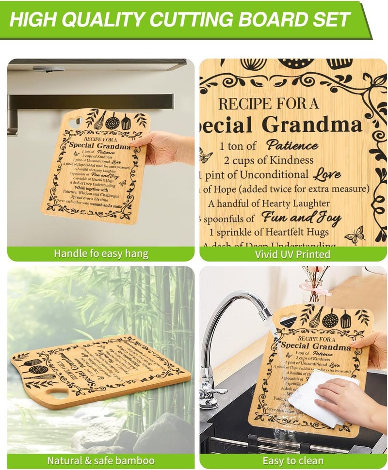 Aremdys Grandma Gifts, Grandma Birthday Gifts from Grandkids Cutting Board Set Kitchen Valentines Day Gift for Grandmother Practical Gifts Christmas Birthday Mother's Day Gifts Idea for Nana Gigi - Image 4
